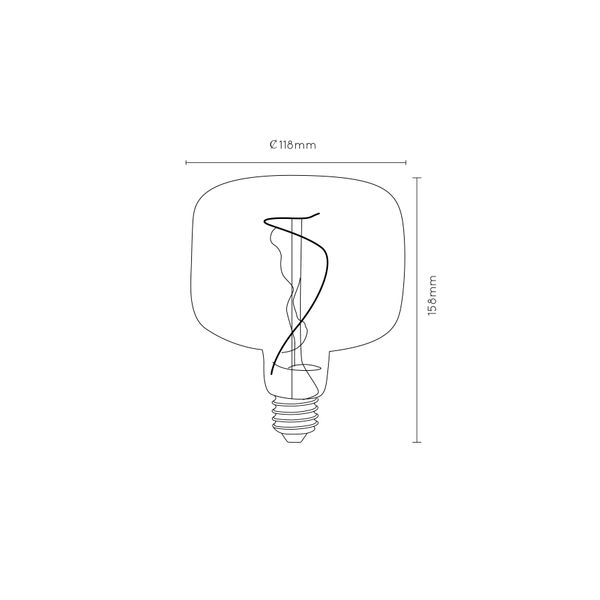 Lucide G118 - Filament lamp - Ø 11,8 cm - LED Dimb. - E27 - 1x4W 2200K - Opaal Lucide