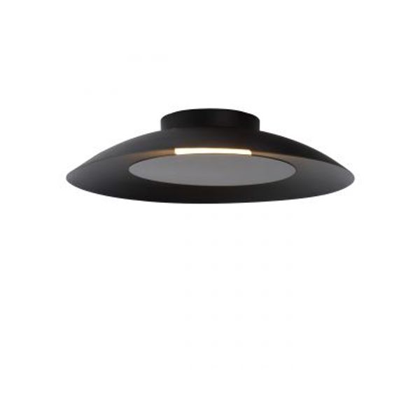 Lucide FOSKAL - Plafonnière - Ø 34,5 cm - LED - 1x12W 2700K - Zwart Lucide