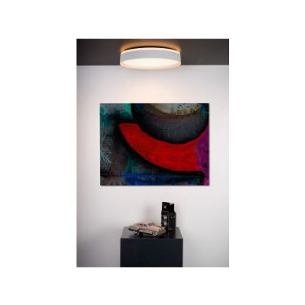 Lucide NURIA - Plafonnière - Ø 30 cm - LED Dimb. - 1x18W 2700K - 3 StepDim - Wit Lucide