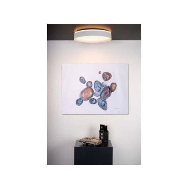 Lucide NURIA - Plafonnière - Ø 40 cm - LED Dimb. - 1x24W 2700K - 3 StepDim - Wit Lucide