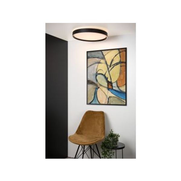 Lucide NURIA - Plafonnière - Ø 50 cm - LED Dimb. - 1x36W 2700K - 3 StepDim - Zwart Lucide