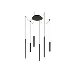 Lucide LORENZ - Hanglamp - LED Dimb. - 6x0,7W 3000K - Zwart Lucide