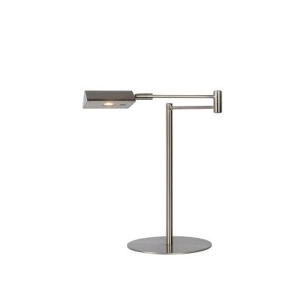 Lucide NUVOLA - Bureaulamp - Ø 20 cm - LED Dimb. - 1x9W 3000K - Mat chroom Lucide