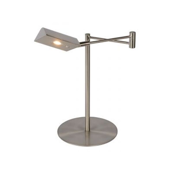 Lucide NUVOLA - Bureaulamp - Ø 20 cm - LED Dimb. - 1x9W 3000K - Mat chroom Lucide