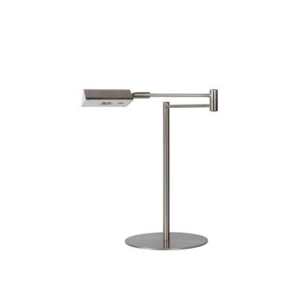 Lucide NUVOLA - Bureaulamp - Ø 20 cm - LED Dimb. - 1x9W 3000K - Mat chroom Lucide