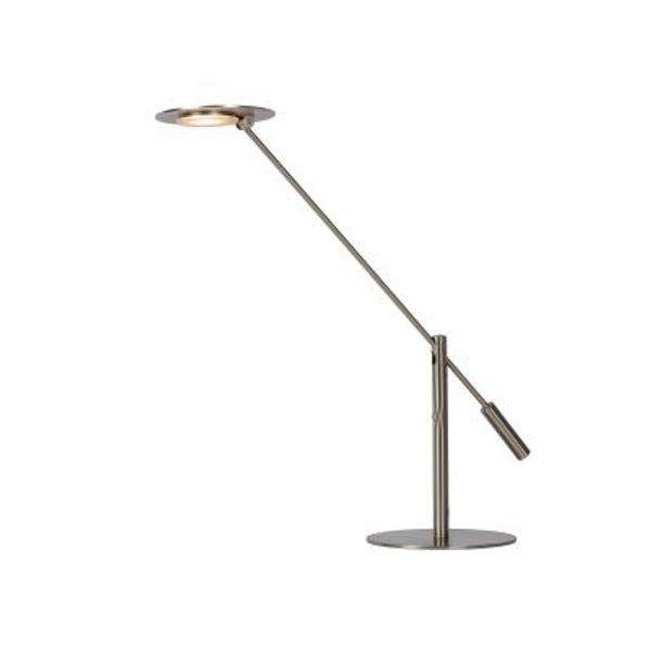 Lucide ANSELMO - Bureaulamp - Ø 25 cm - LED Dimb. - 1x9W 3000K - Mat chroom Lucide