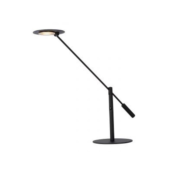 Lucide ANSELMO - Bureaulamp - Ø 25 cm - LED Dimb. - 1x9W 3000K - Zwart Lucide