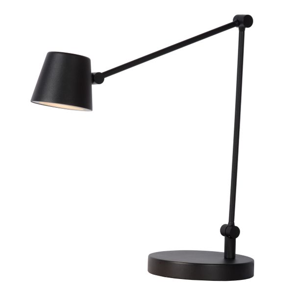 Lucide JORIUS - Bureaulamp - Ø 18 cm - LED Dimb. - 1x8W 3000K - Zwart Lucide