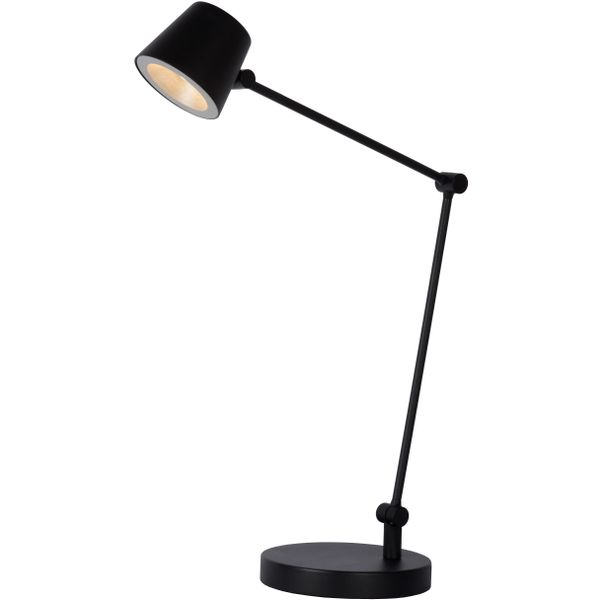 Lucide JORIUS - Bureaulamp - Ø 18 cm - LED Dimb. - 1x8W 3000K - Zwart Lucide