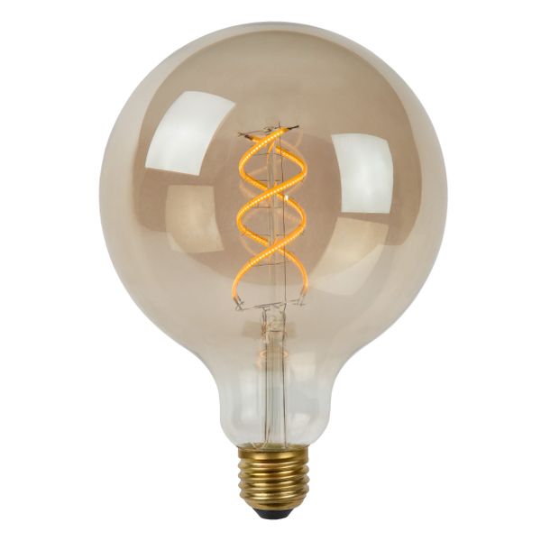 Lucide G125 - Filament lamp - Ø 12,5 cm - LED Dimb. - E27 - 1x5W 2200K - 3 StepDim - Fumé Lucide