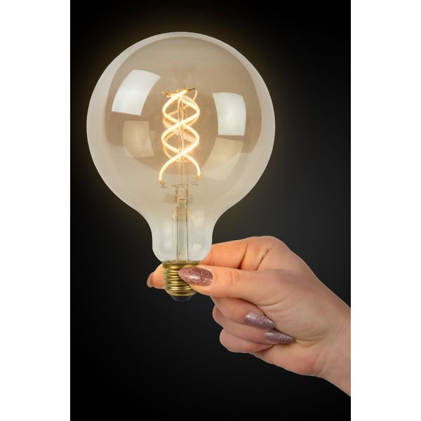 Lucide G125 - Filament lamp - Ø 12,5 cm - LED Dimb. - E27 - 1x5W 2200K - 3 StepDim - Fumé Lucide