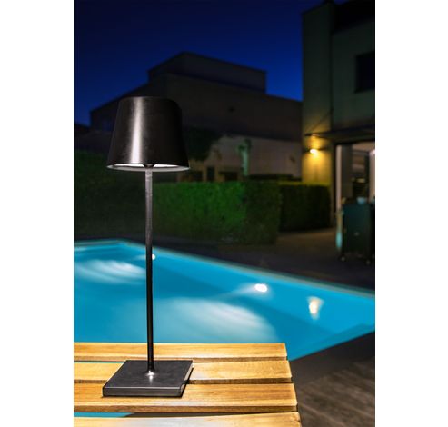 JUSTIN - Tafellamp Buiten - Ø 11 cm - LED Dimb. - 1x2,2W 3000K - IP54 - Zwart Lucide  Lucide