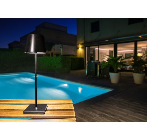 JUSTIN - Tafellamp Buiten - Ø 11 cm - LED Dimb. - 1x2,2W 3000K - IP54 - Zwart Lucide  Lucide