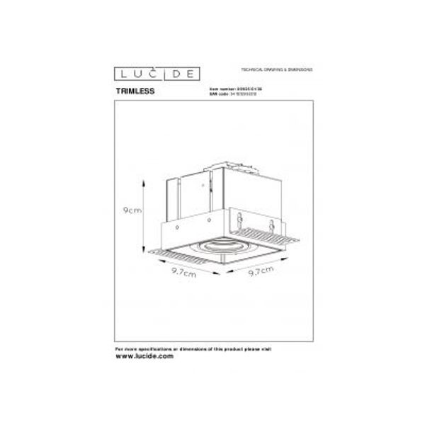 Lucide TRIMLESS - Inbouwspot - 1xGU10 - Zwart Lucide