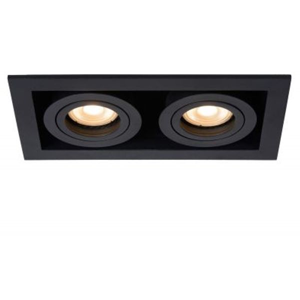 Lucide CHIMNEY - Inbouwspot - 2xGU10 - Zwart Lucide