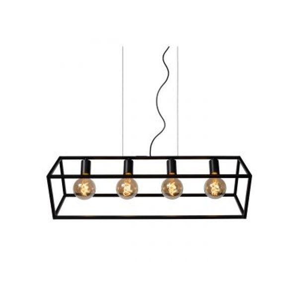 Lucide FABIAN - Hanglamp - 4xE27 - Zwart Lucide