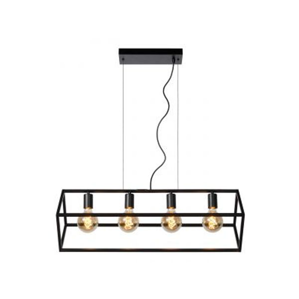 Lucide FABIAN - Hanglamp - 4xE27 - Zwart Lucide