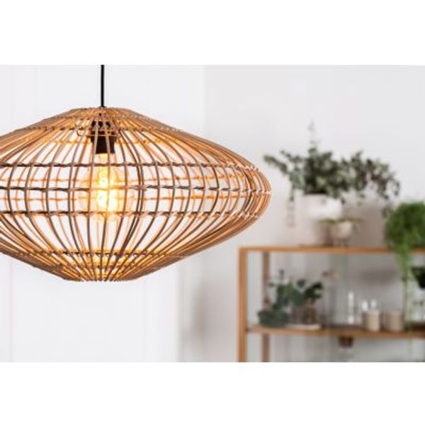 Lucide MAGALI - Hanglamp - Ø 56 cm - 1xE27 - Licht hout Lucide