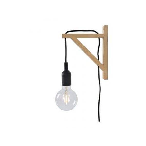 Lucide FIX WALL - Wandlamp - 1xE27 - Zwart Lucide