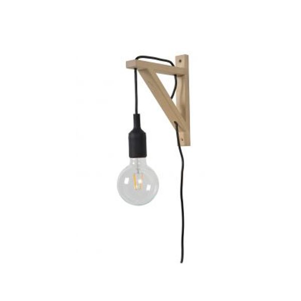 Lucide FIX WALL - Wandlamp - 1xE27 - Zwart Lucide