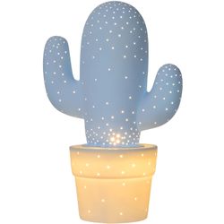 Lucide CACTUS - Tafellamp - Ø 20 cm - 1xE14 - Pastel blauw Lucide