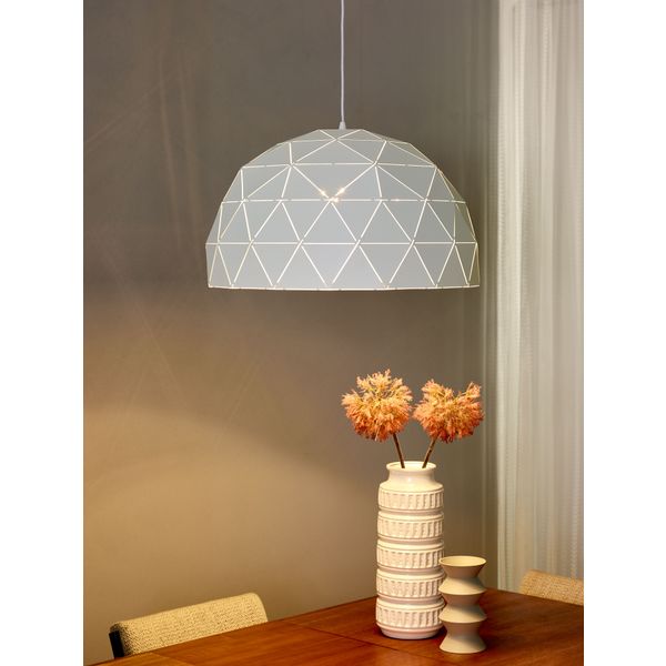 Lucide OTONA - Hanglamp - Ø 60 cm - 3xE27 - Wit Lucide