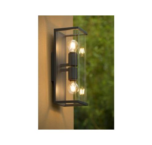 CLAIRE - Wandlamp Buiten - 2xE27 - IP54 - Antraciet Lucide  Lucide