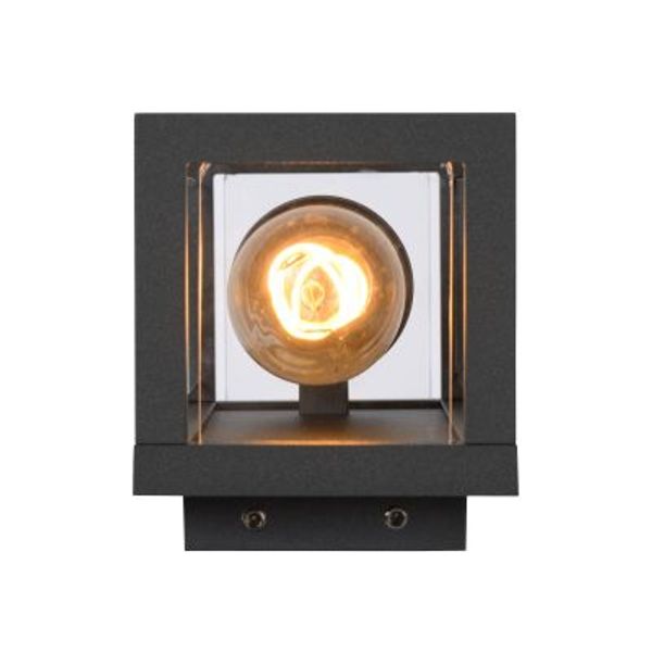 Lucide CLAIRE MINI - Wandlamp Buiten - 1xE27 - IP54 - Antraciet Lucide