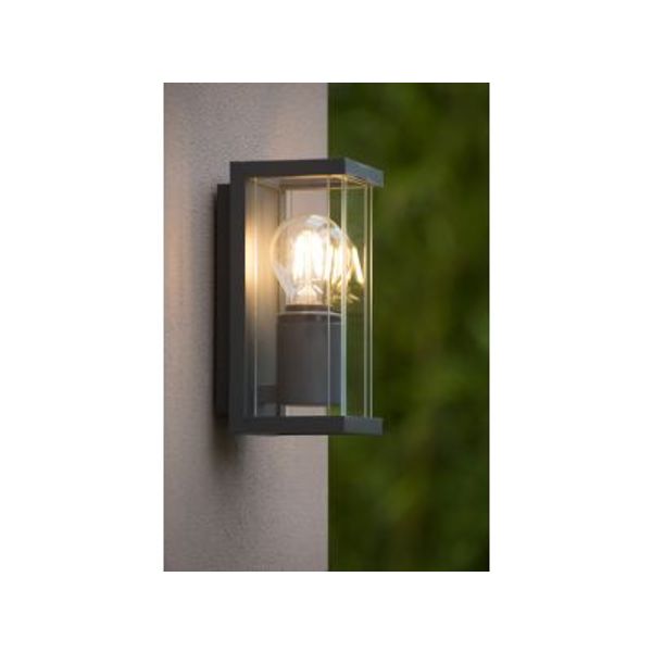 Lucide CLAIRE MINI - Wandlamp Buiten - 1xE27 - IP54 - Antraciet Lucide