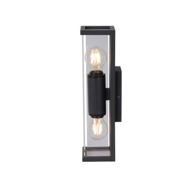 Lucide CLAIRE MINI - Wandlamp Buiten - 2xE27 - IP54 - Antraciet Lucide