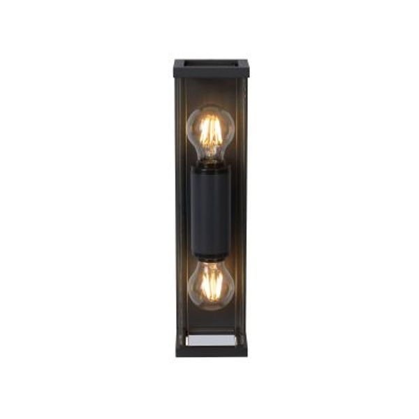 Lucide CLAIRE MINI - Wandlamp Buiten - 2xE27 - IP54 - Antraciet Lucide