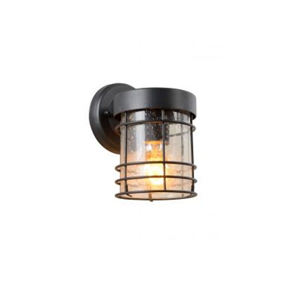 Lucide KEPPEL - Wandlamp Buiten - 1xE27 - IP23 - Zwart Lucide