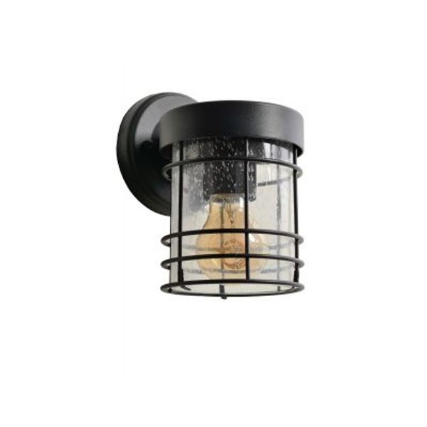 Lucide KEPPEL - Wandlamp Buiten - 1xE27 - IP23 - Zwart Lucide