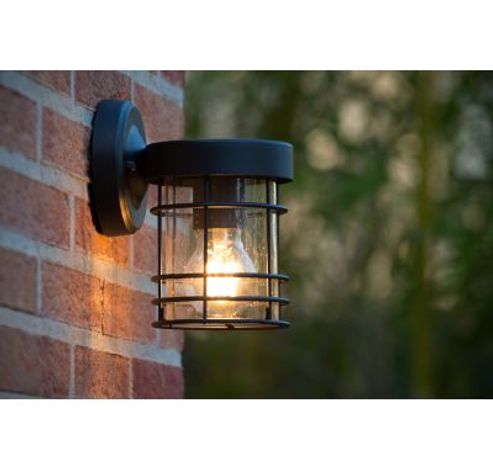 KEPPEL - Wandlamp Buiten - 1xE27 - IP23 - Zwart Lucide  Lucide