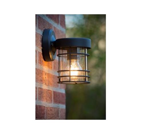 KEPPEL - Wandlamp Buiten - 1xE27 - IP23 - Zwart Lucide  Lucide