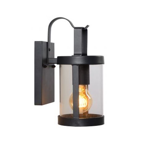 LINDELO - Wandlamp Buiten - 1xE27 - IP23 - Zwart Lucide  Lucide