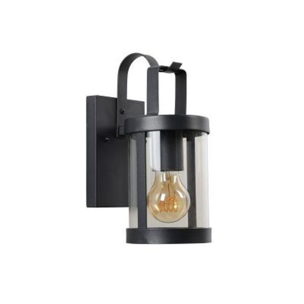 Lucide LINDELO - Wandlamp Buiten - 1xE27 - IP23 - Zwart Lucide