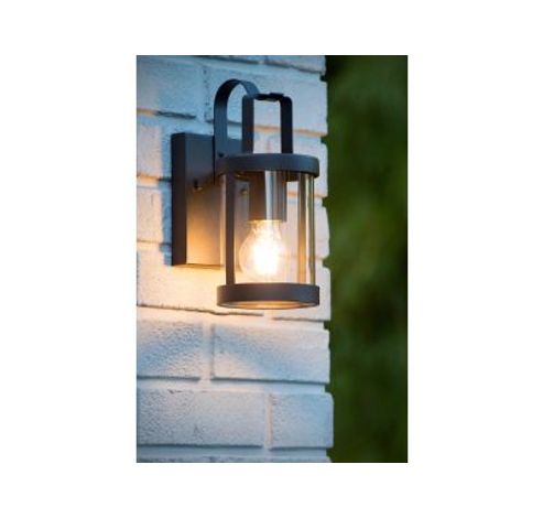 LINDELO - Wandlamp Buiten - 1xE27 - IP23 - Zwart Lucide  Lucide