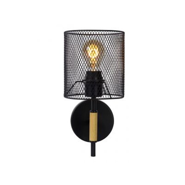 Lucide BASKETT - Wandlamp - 1xE27 - Zwart Lucide