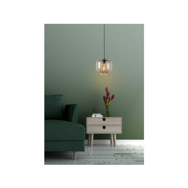 Lucide MEDINE - Hanglamp - Ø 25 cm - 1xE27 - Fumé Lucide