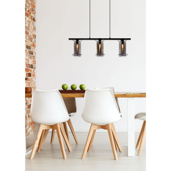 Lucide DOUNIA - Hanglamp - 3xE27 - Zwart Lucide