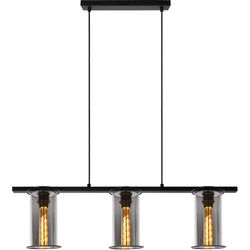 Lucide DOUNIA - Hanglamp - 3xE27 - Zwart Lucide