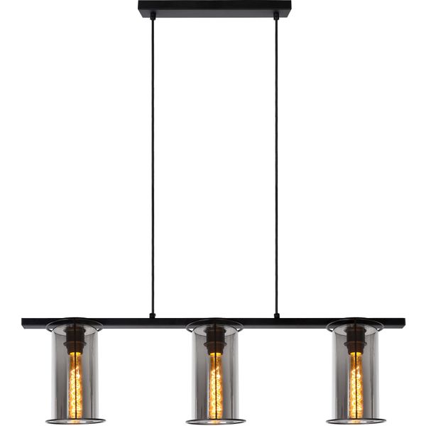 Lucide DOUNIA - Hanglamp - 3xE27 - Zwart Lucide