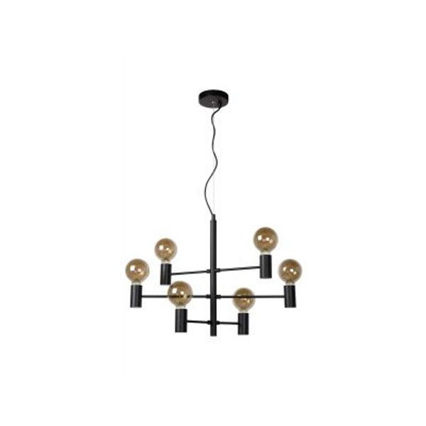 Lucide LEANNE - Hanglamp - 6xE27 - Zwart Lucide