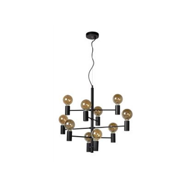 Lucide LEANNE - Hanglamp - Ø 65 cm - 10xE27 - Zwart Lucide