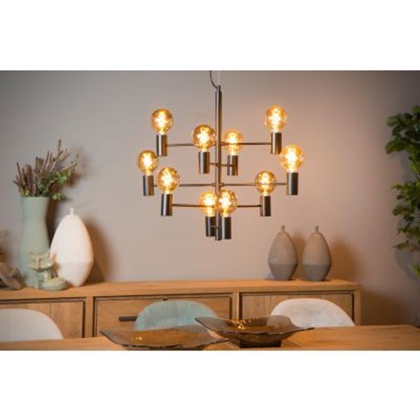 Lucide LEANNE - Hanglamp - Ø 65 cm - 10xE27 - Zwart Lucide