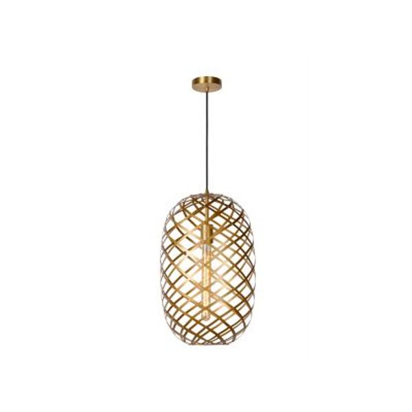 Lucide WOLFRAM - Hanglamp - Ø 32 cm - 1xE27 - Mat Goud / Messing