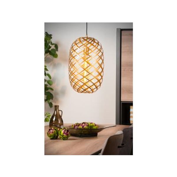 Lucide WOLFRAM - Hanglamp - Ø 32 cm - 1xE27 - Mat Goud / Messing