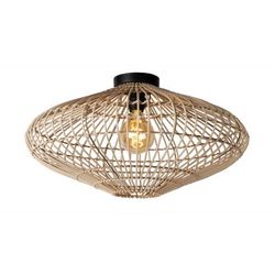 Lucide MAGALI - Plafonnière - Ø 56 cm - 1xE27 - Licht hout