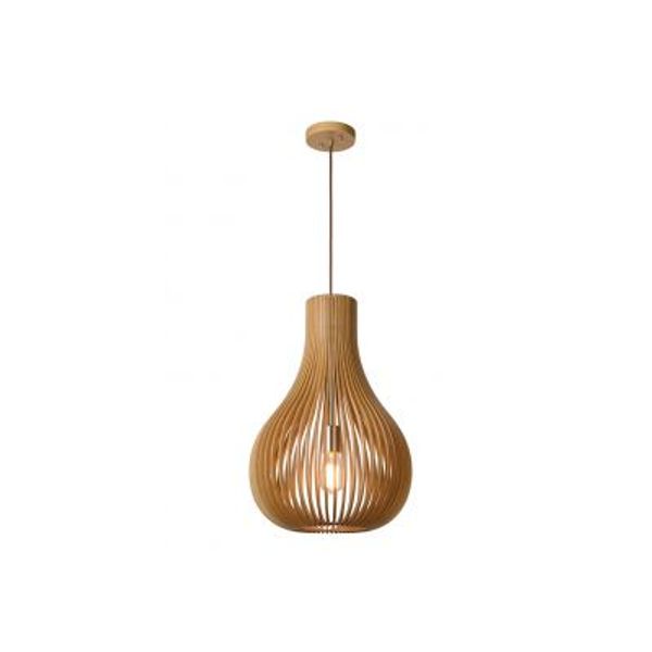 Lucide BODO - Hanglamp - Ø 38 cm - 1xE27 - Licht hout